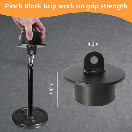 powerfeng Pinch Block Grip Strength Set : Pinch Trainer Grip with Loading Pin for Finger Forearm Hand Strength Rock Climbing Strengthener Training Workout Equipment - Image 3
