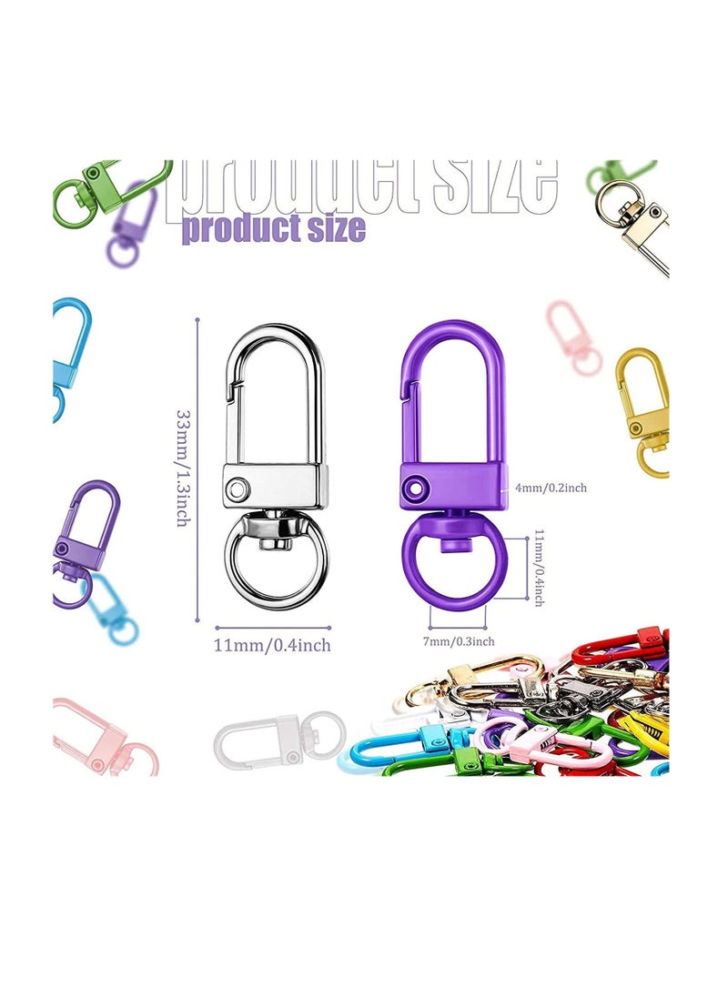Y&D - Colorful Metal Lobster Claw Clasps Swivel Lanyards Trigger Snap Hooks Strap with Key Rings DIY Accessories for Bag Chains Connector Jewelry Making, Random Color 24 Pieces - Image 1