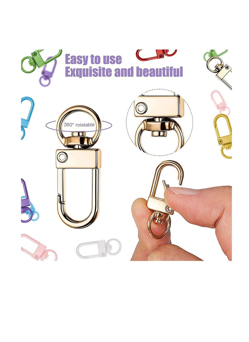 Y&D - Colorful Metal Lobster Claw Clasps Swivel Lanyards Trigger Snap Hooks Strap with Key Rings DIY Accessories for Bag Chains Connector Jewelry Making, Random Color 24 Pieces - Image 1