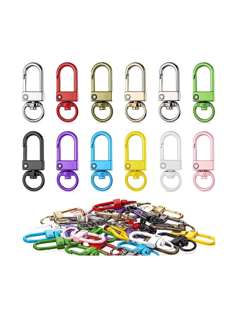 Y&D - Colorful Metal Lobster Claw Clasps Swivel Lanyards Trigger Snap Hooks Strap with Key Rings DIY Accessories for Bag Chains Connector Jewelry Making, Random Color 24 Pieces - Image 1
