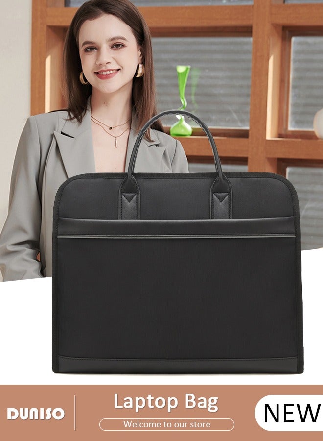 DUNISO Laptop Bag Briefcase 14 Inch Computer Bag Laptop Case for Men Women 360° Protective Laptop Shoulder Bag with Strap Large Capacity Lightweight Protective Sleeve for Laptop Computer Cases with Separate cup position Messenger Bag for Travel Business School - Image 1