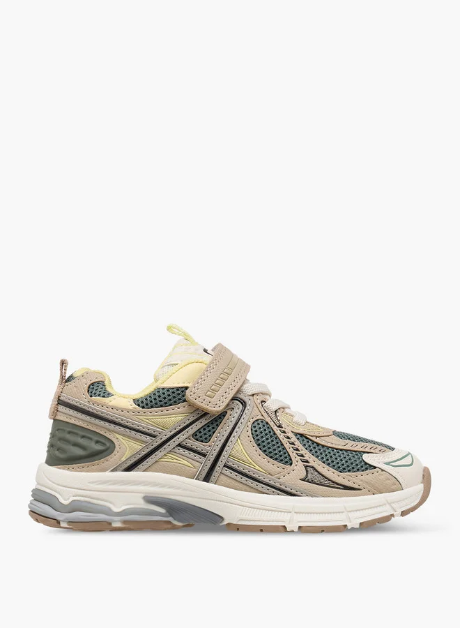 JUNIORS Boys Panelled Sneakers with Hook and Loop Closure