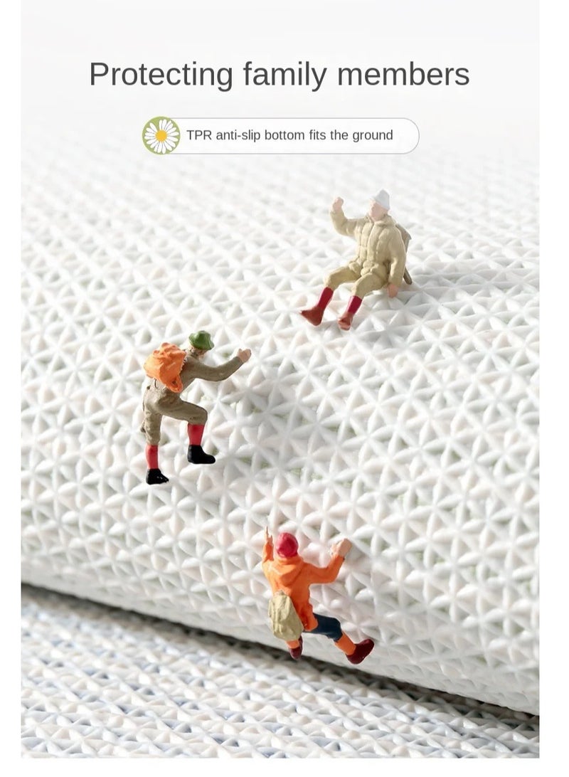 Bluejw 1-Piece Size Is 40x60 Cm Wind Flocking Floor Mat Living Room Carpet Entrance Door Mat Bathroom Anti-Skid Mat Bathroom Kitchen Foot Mat - Image 5