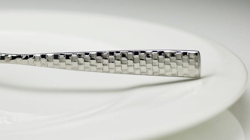 Fortessa Lucca Faceted 1810 Stainless Steel Flatware SaladDessert Fork Set of 12 - Image 2