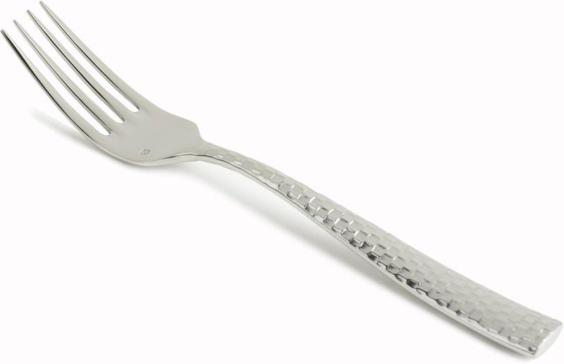 Fortessa Lucca Faceted 1810 Stainless Steel Flatware SaladDessert Fork Set of 12 - Image 1