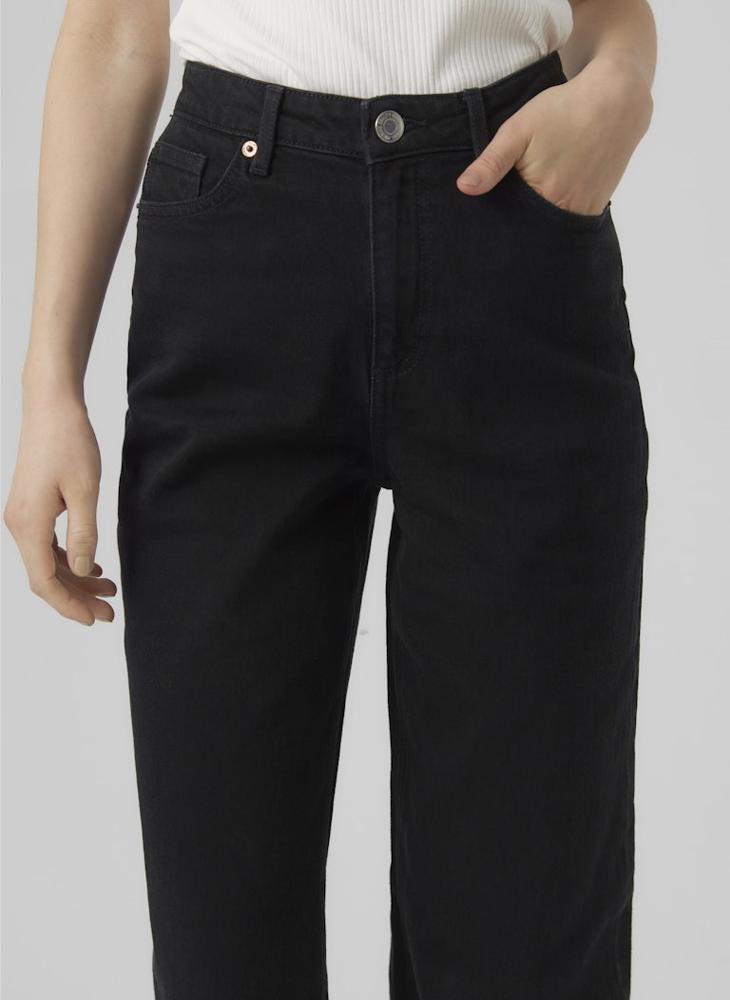 VERO MODA Casual High Rise Wide Leg Jeans - Image 3