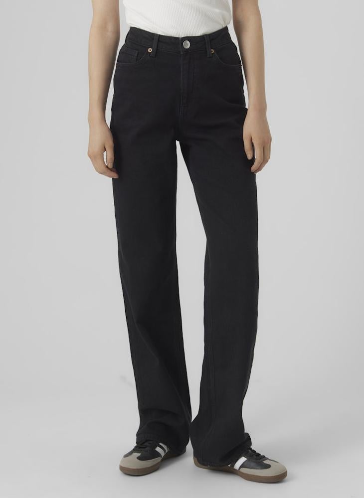 VERO MODA Casual High Rise Wide Leg Jeans - Image 1
