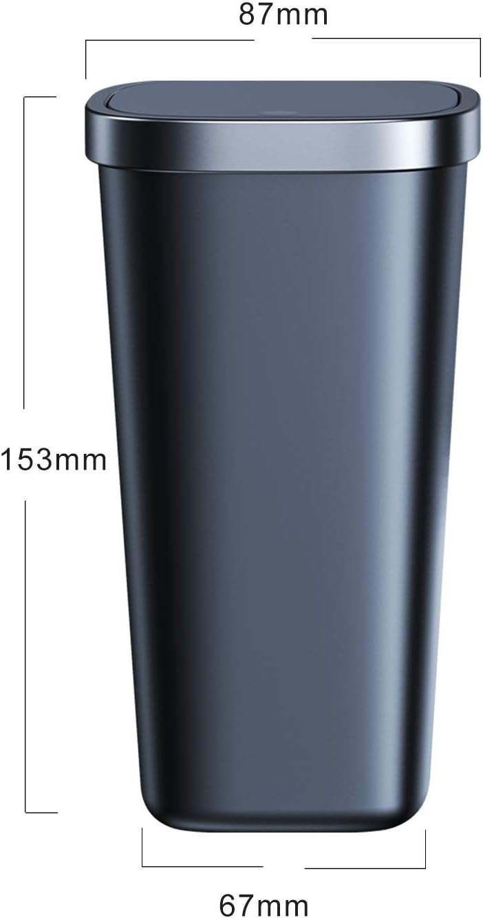OATSBASF Mini Car Rubbish Bin with Lid and 45 Additional Rubbish Bags - Black - Image 5
