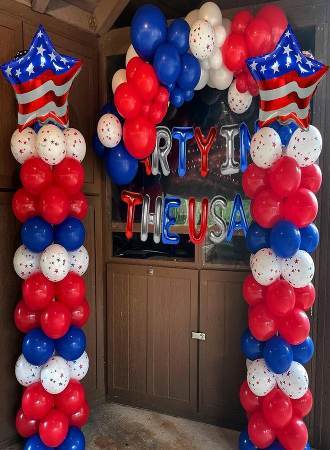 KHC-KHF USA-Balloons Party in the USA Balloons 4th of July Red White Blue Letters Flag Stars Fourth of July Patriotic Veterans Day Election Bday Party Supply - Image 5