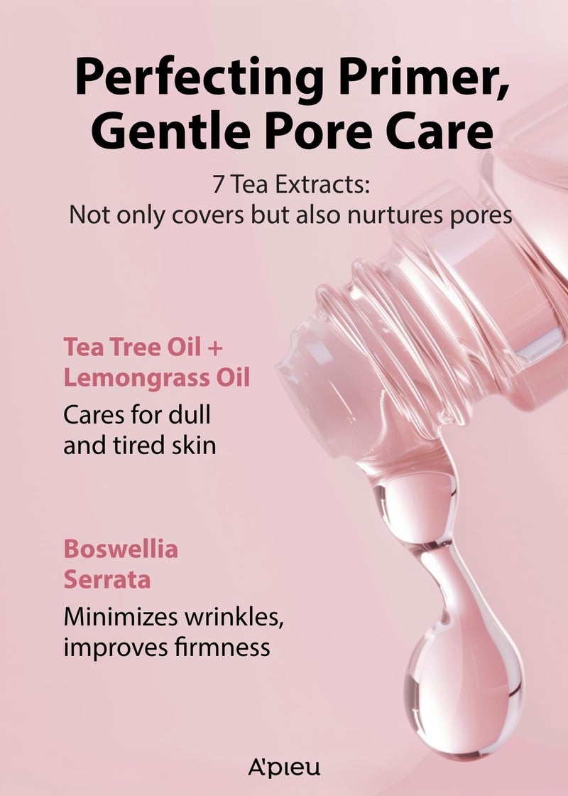 A'PIEU Start Up Pore Primer - Pore Minimizer and Oily Skin Control Formula - Lightweight, Non-Sticky, Hydrating, Wrinkle Filler with Soothing Herbal Extracts - Image 4
