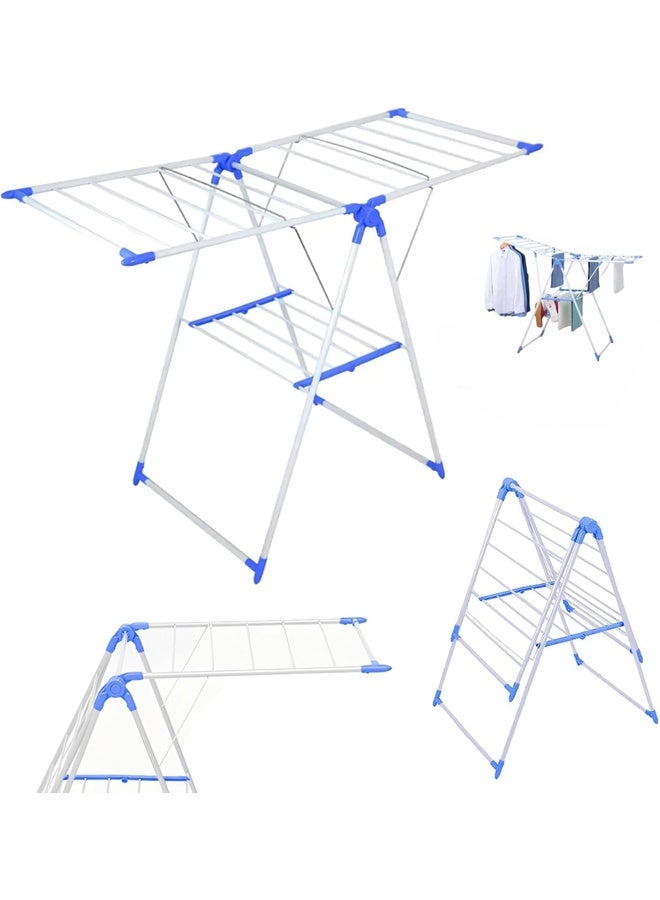 DUNISO Heavy Duty Foldable Clothes Drying Rack,Multifunctional Laundry Racks，Laundry Drying Racks，with Adjustable Wings,Easy Storage, Suitable for Indoor and Outdoor Use  - Image 1