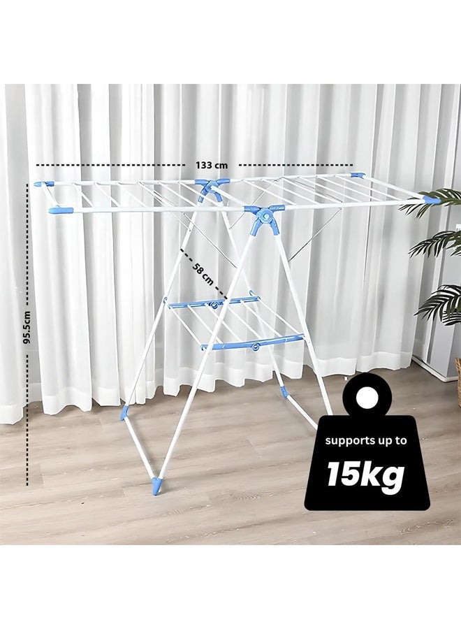 DUNISO Heavy Duty Foldable Clothes Drying Rack,Multifunctional Laundry Racks，Laundry Drying Racks，with Adjustable Wings,Easy Storage, Suitable for Indoor and Outdoor Use  - Image 2