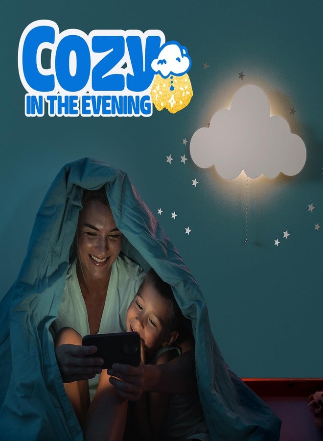 Tip perk Floating Cloud Wall Lamp for Baby Nursery | Cute Floating Cloud Lamp for Kids Bedroom | Battery-Operated Hanging Night Lights for Bedroom - Image 5