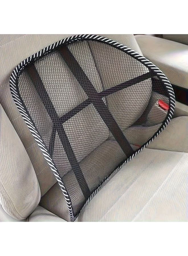 Black Ergonomic Car Seat Cushion with Lumbar Support for Office and Vehicle - Image 5