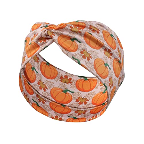 BBTDIN Thanksgiving Turban Pumpkin Headband for Women Girls Thanksgiving Turkey Headwear JHT20 (A1-Pumpkin) - Image 2