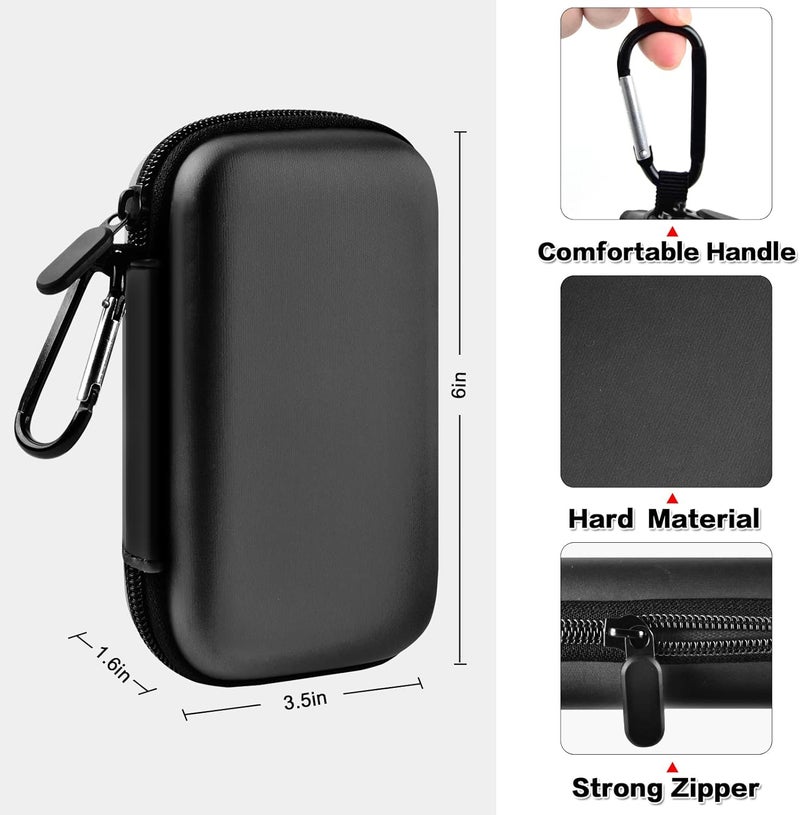 PAIYULE Case Compatible with Samsung T7/ T7 Touch Portable SSD 1TB 2TB 500GB USB 3.2 External Solid State Drive, Travel Carrying Storage Organizer Fits for USB Cables and More Accessories (Full Black) - Image 2