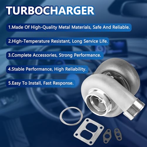 INGKAN GT45 Turbocharger Anti-surge Twin-Scroll T4 V-Band 1.05 A/R 98mm Huge 600-800HP Fits for All 4.0L - 6.0L Boost Upgrade Racing Turbo Charger Engine OE GT45 - Image 5