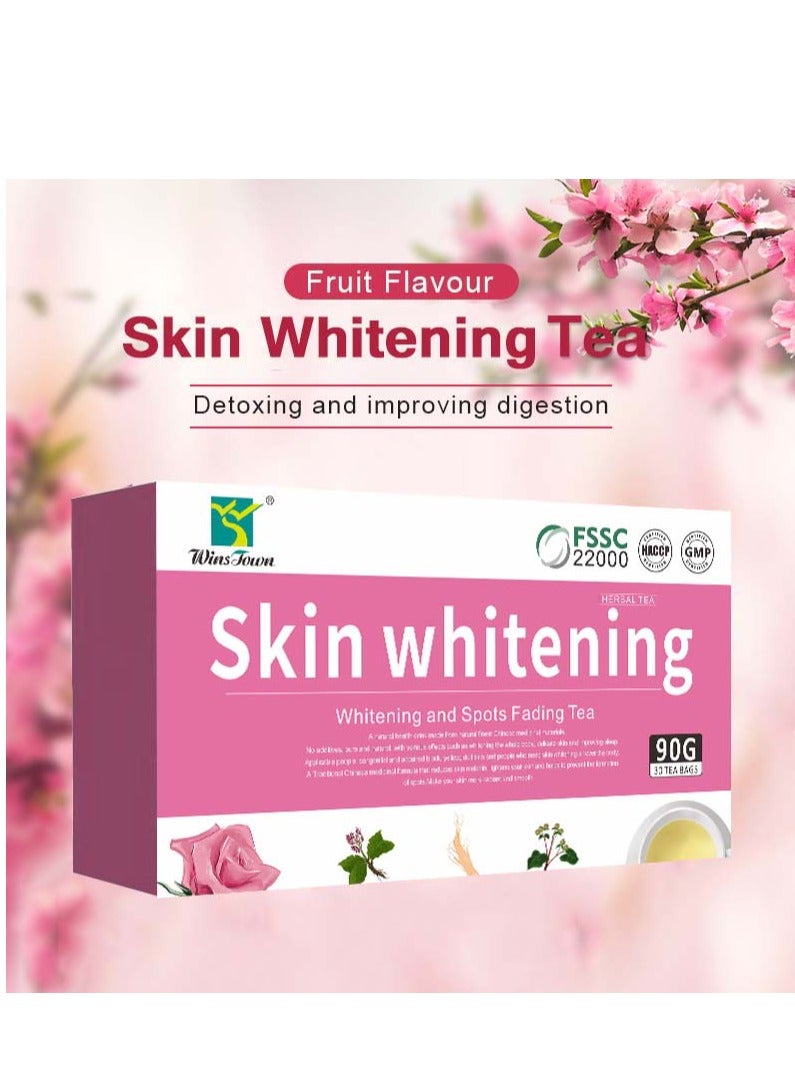 Wins Town Skin Whitening Herbal Tea,Whitening and Spots Fading Tea,Improve Endocrine, Acne Removal Beautifying,3g x 30 bags - Image 1