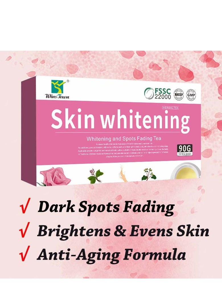Wins Town Skin Whitening Herbal Tea,Whitening and Spots Fading Tea,Improve Endocrine, Acne Removal Beautifying,3g x 30 bags - Image 5