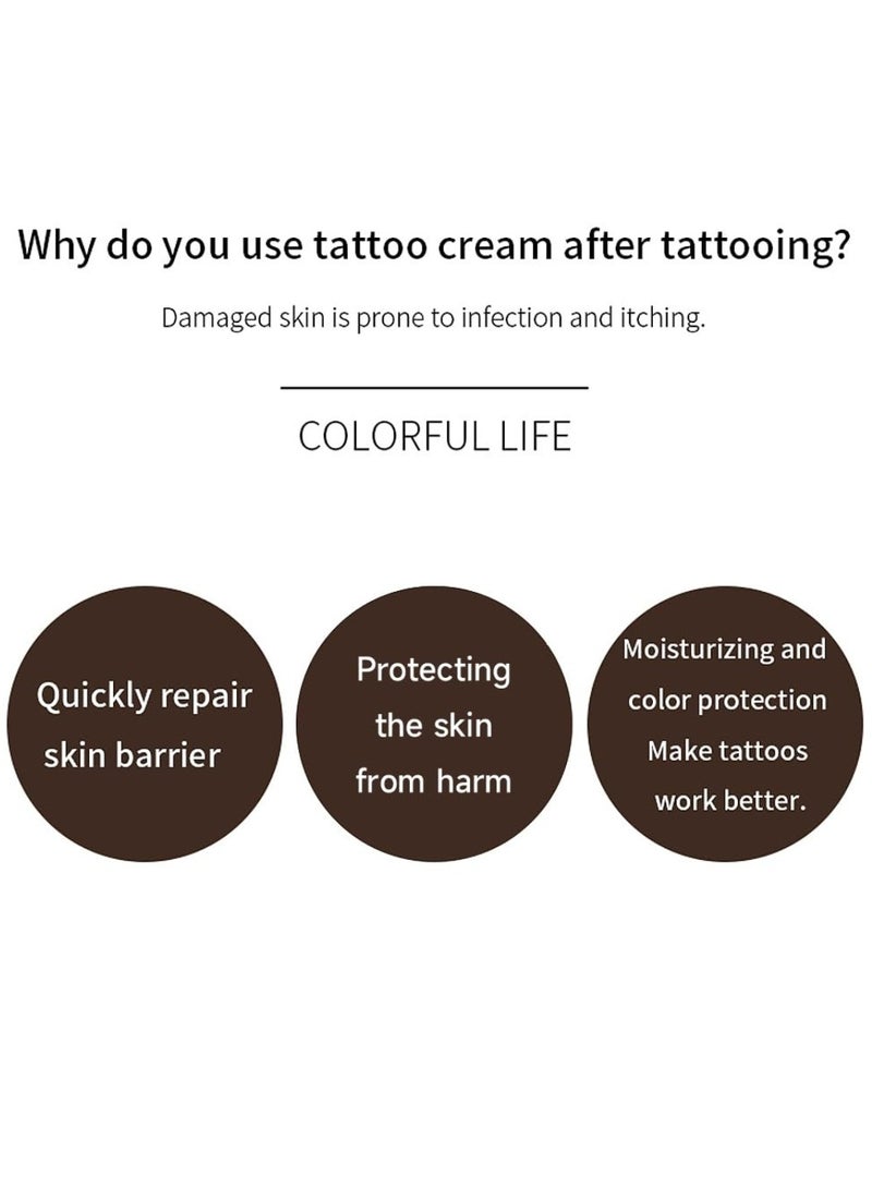 DERMFREE 100ml Tattoo Gel Tattoo Aftercare Gel Moisturizes Hydrates New Tattoos Revives Old Tattoos and Prevent Fading Daily Tattoo Healing Brightener Tattoo Lotion Color Enhancer Brightener Balm - Image 3