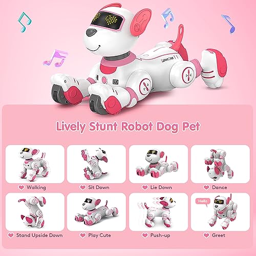 VATOS Remote Control Robot Dog Toy for Kids - Interactive Touch & Follow 17 Functions Robot Dog Pet, Programmable Smart Walking Puppy Intelligent Dancing RC Robot Toys for Girls 3-12 Birthday Gifts - Image 5