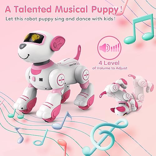 VATOS Remote Control Robot Dog Toy for Kids - Interactive Touch & Follow 17 Functions Robot Dog Pet, Programmable Smart Walking Puppy Intelligent Dancing RC Robot Toys for Girls 3-12 Birthday Gifts - Image 4
