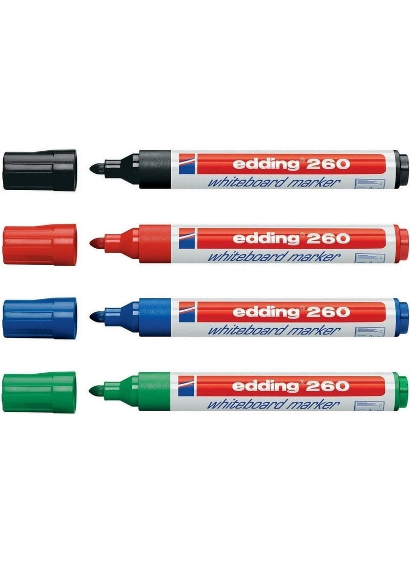 Edding 260 Whiteboard Pen Set of 4 