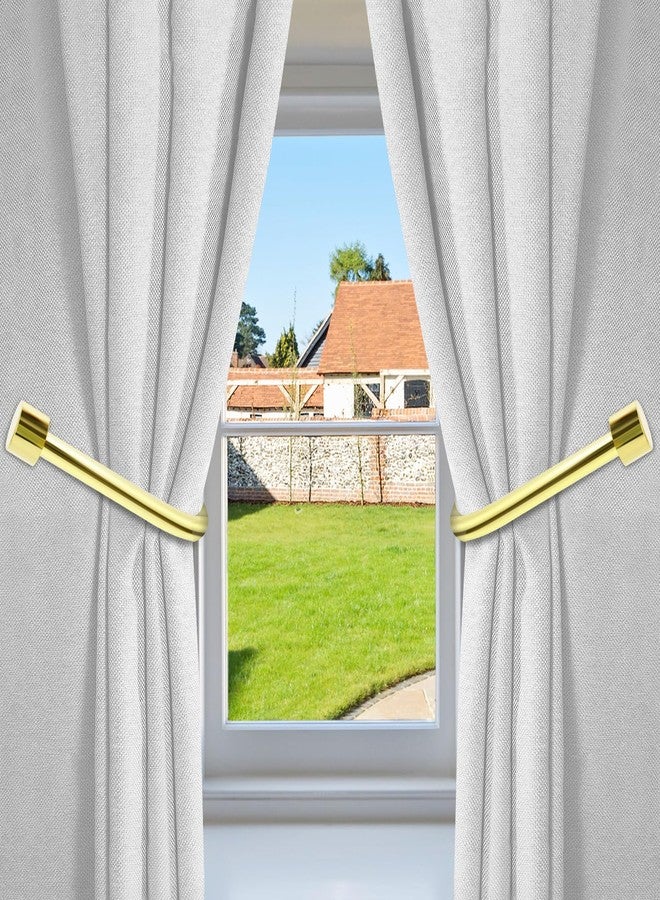 HIKMLK Curtain Holdbacks 2pcs, Handmade Metal Curtain Side Holders for Wall, Antique Brass Curtain Tieback Hook Pull Backs for Drapes Window Home Decoration - Image 2
