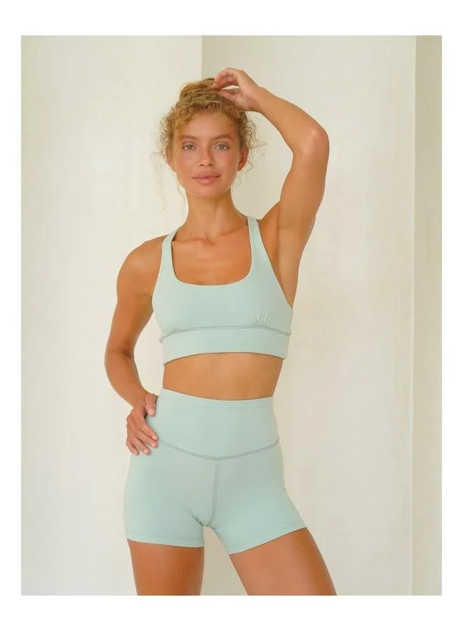 MAI STUDIOS CO. Samadhi Printed Sport Mint Crop.