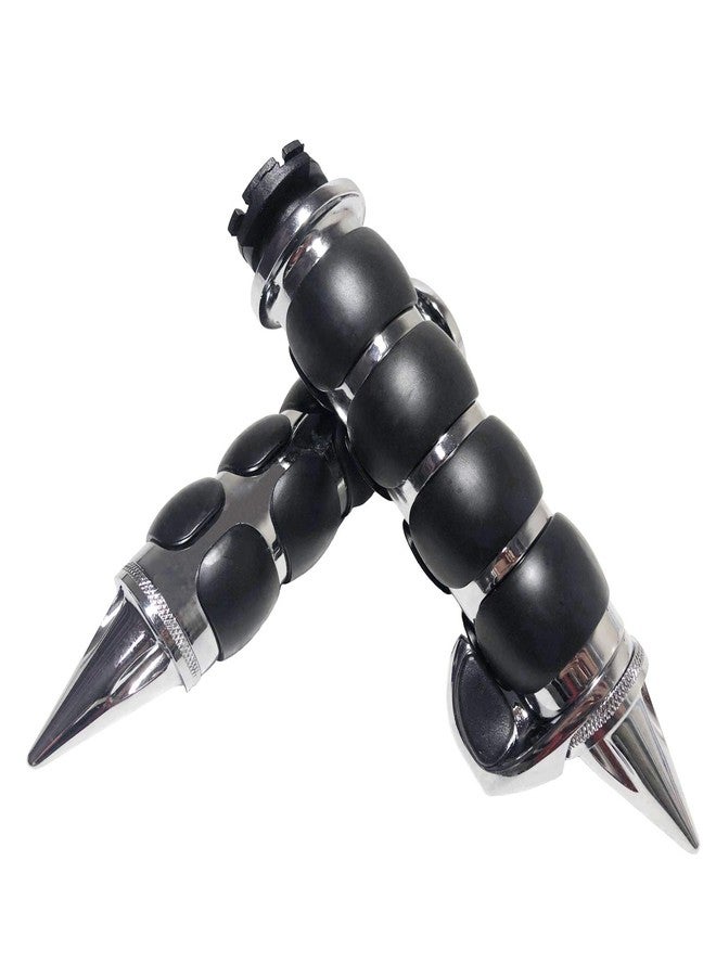 MOTLTECH Motorcycle Hand Grips 7/8" Spike Non-slip with Throttle Handlebar Grip Fits for Custom Harley Davidson Sportster Softail Tour Glide Road King Electra Glide Dyna - Image 1