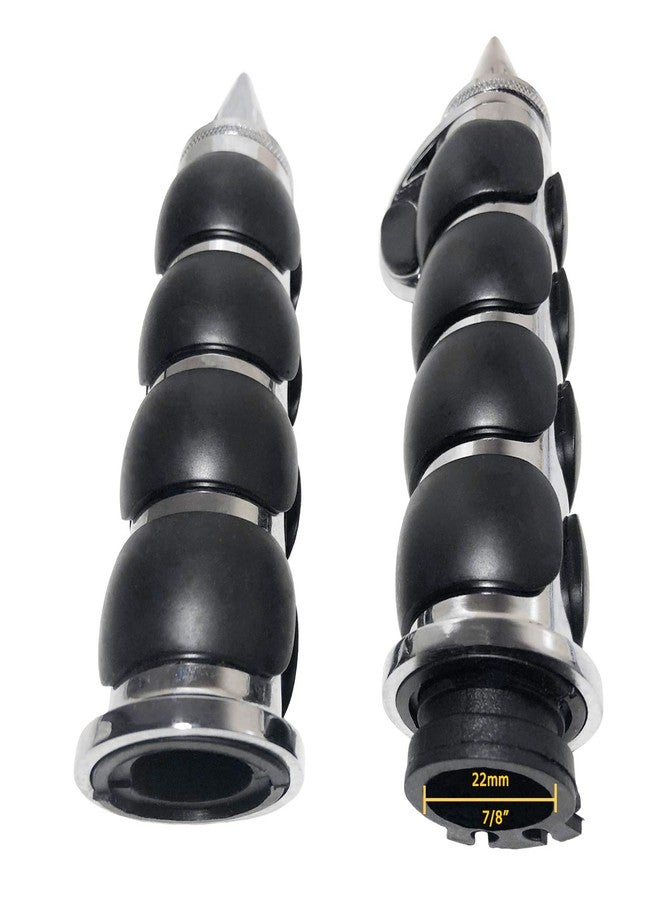 MOTLTECH Motorcycle Hand Grips 7/8" Spike Non-slip with Throttle Handlebar Grip Fits for Custom Harley Davidson Sportster Softail Tour Glide Road King Electra Glide Dyna - Image 3