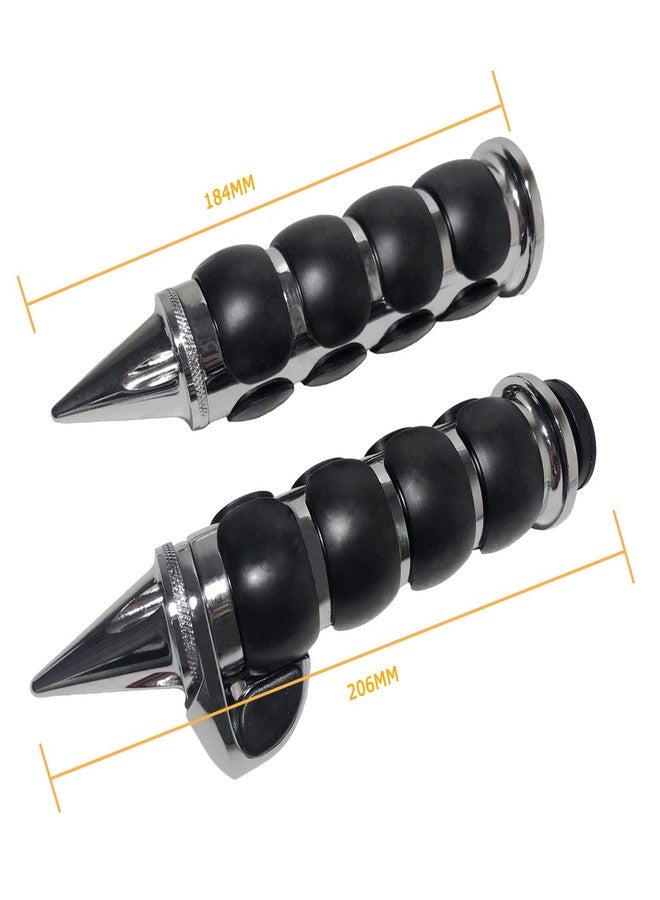 MOTLTECH Motorcycle Hand Grips 7/8" Spike Non-slip with Throttle Handlebar Grip Fits for Custom Harley Davidson Sportster Softail Tour Glide Road King Electra Glide Dyna - Image 2