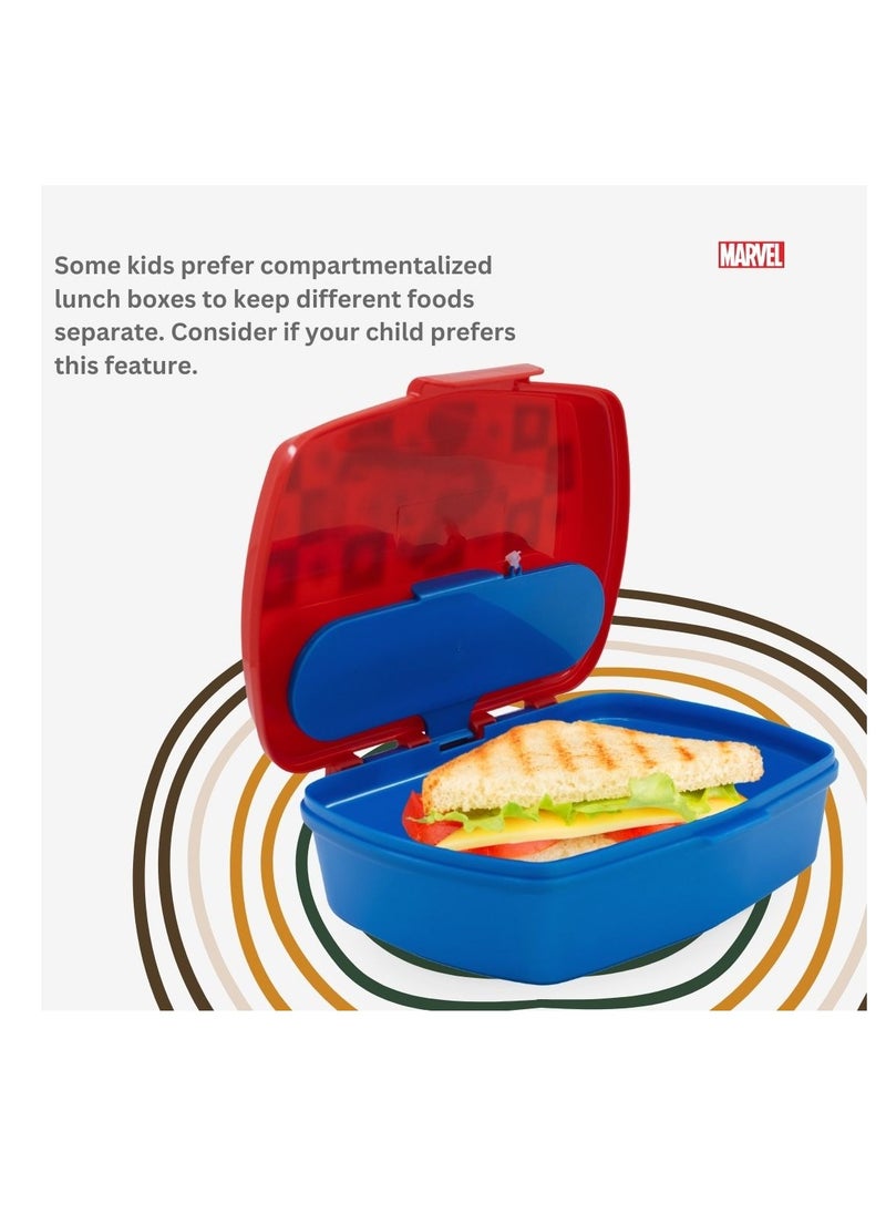 STOR STOR FUNNY SANDWICH BOX WITHCUTLERY SPIDERMAN ARACHNID GRID  - Image 3