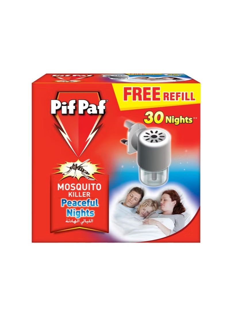 Pif Paf Premium Pif Paf Mosquito Killer Electric Plug-In Machine with Free 30-Night Refill – Peaceful Nights Protection - Image 1
