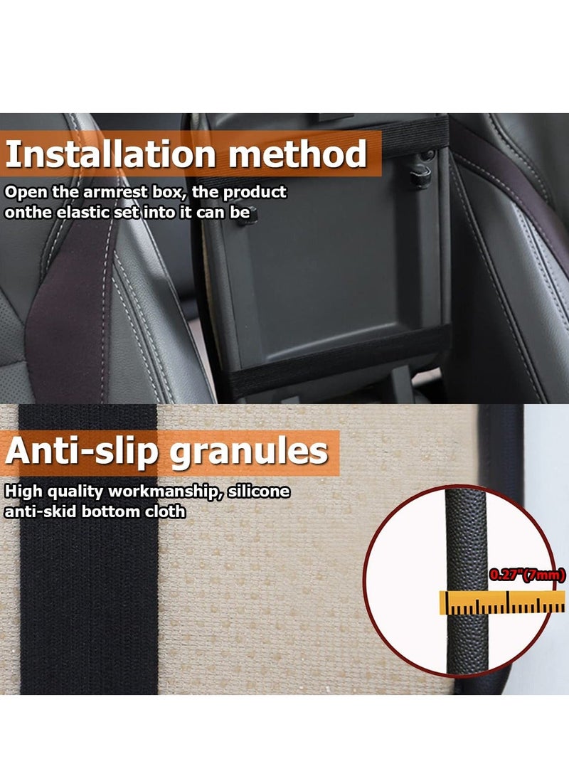 Car Center Console Cushion Pad Universal Leather Waterproof Auto Armrest Seat Box Cover Protector Pads Interior Car Decor Accessories Fit for Most Cars Vehicles SUVs - Image 4