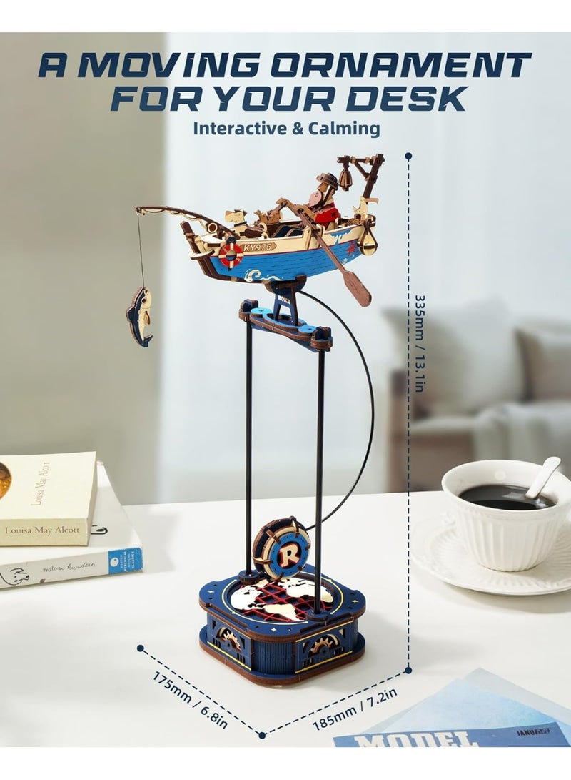 ROBOTIME ROKR Ocean Fisher Pendulum Balance Toy 3D Puzzle MCD02, Perfect for Home Decor & Creative Gift, Ideal for Bedroom, Kitchen, or Living Room, Festive Home Accent, Detailed Craftsmanship - Image 2
