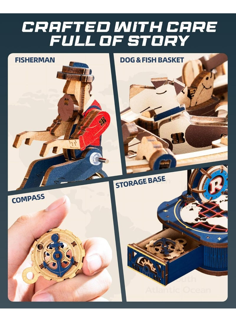 ROBOTIME ROKR Ocean Fisher Pendulum Balance Toy 3D Puzzle MCD02, Perfect for Home Decor & Creative Gift, Ideal for Bedroom, Kitchen, or Living Room, Festive Home Accent, Detailed Craftsmanship - Image 5