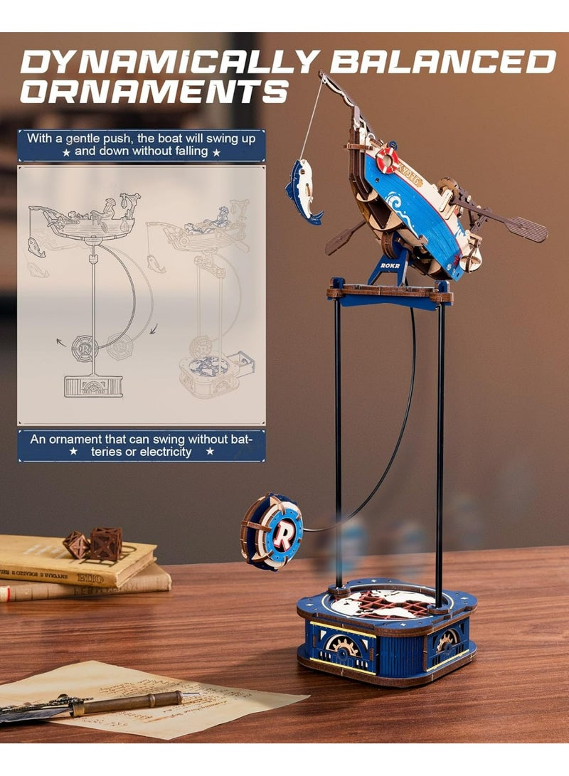 ROBOTIME ROKR Ocean Fisher Pendulum Balance Toy 3D Puzzle MCD02, Perfect for Home Decor & Creative Gift, Ideal for Bedroom, Kitchen, or Living Room, Festive Home Accent, Detailed Craftsmanship - Image 3