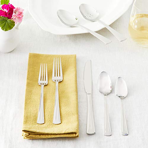 Oneida Cella 42 Piece Everyday Flatware, Service for 8, 18/0 Stainless Steel, Silverware Set - Image 2