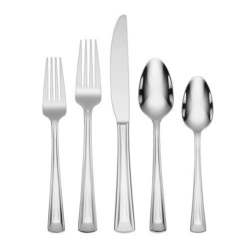 Oneida Cella 42 Piece Everyday Flatware, Service for 8, 18/0 Stainless Steel, Silverware Set - Image 1