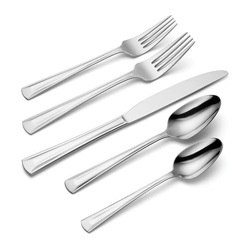 Oneida Cella 42 Piece Everyday Flatware, Service for 8, 18/0 Stainless Steel, Silverware Set - Image 3