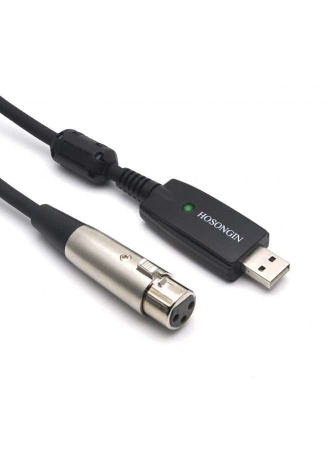 HOSONGIN USB Microphone Cable 10Ft, USB Male to XLR Female Mic Link Converter Cable Studio Audio Cable Connector Cords Adapter for Microphones or Recording - Image 1