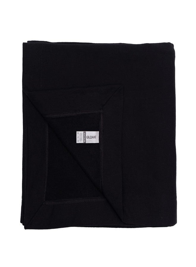Gildan Heavy Blend Fleece Blanket, Style G18900, Black, 50" x 60" - Image 1