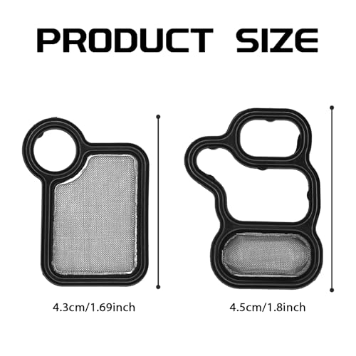 SWQS VVT VTEC Solenoid Gasket Valve Cover Set with Spool Valve Filter Screen for 2002-2015 Honda Civic Accord CR-V Element Fit Crosstour, Acura RSX TSX RDX, Replaces 15845-RAA-A01 91319-PAA-A01 - Image 2