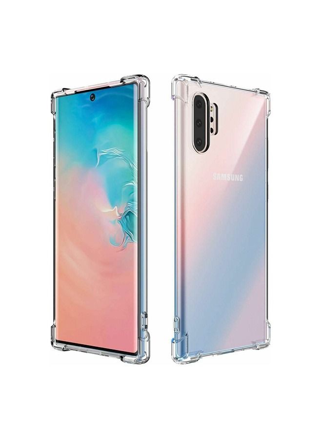 شيزي جراب واقٍ من الكريستال النحيف الناعم من السيليكون مزود بمصدات زاوية لهاتف Samsung Galaxy Note 10 Pro شفاف - Image 1