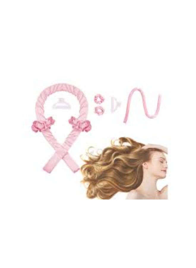 Generic maya accessories Silk Hair Curlers Heat-Free Automatic Foam Plus Steel Wire Lazy Curling Stick with Clip Featuring Sleep Wave Curls may vary color - Image 2