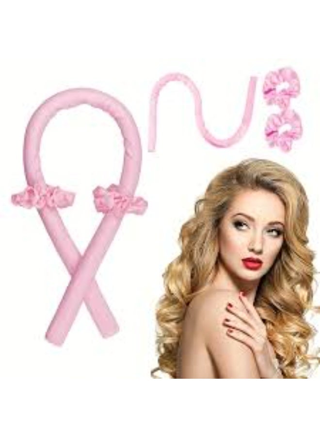 Generic maya accessories Silk Hair Curlers Heat-Free Automatic Foam Plus Steel Wire Lazy Curling Stick with Clip Featuring Sleep Wave Curls may vary color - Image 1
