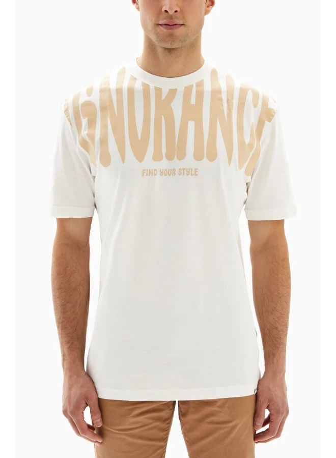 Wecre8 White "FIND YOUR STYLE" Printed T-shirt