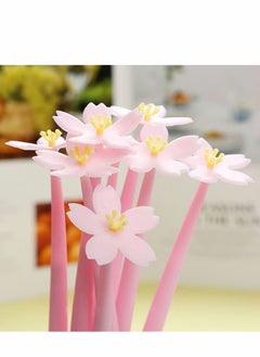 Y&D Gel Pens 8 PCS Cherry Blossom Flower Pen Black Ink Medium Point for Students Kids Women Girls Friends, Party Favor Decor  - Image 1