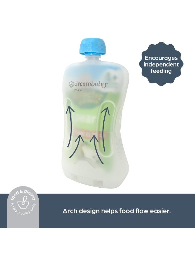 دريم بيبي Dreambaby Pouch Pal Self Feeding Baby Food Pouch Holder - No Squeeze, No Spill, No Mess Reusable Container for Baby Led Weaning - 2 Pack - Image 4